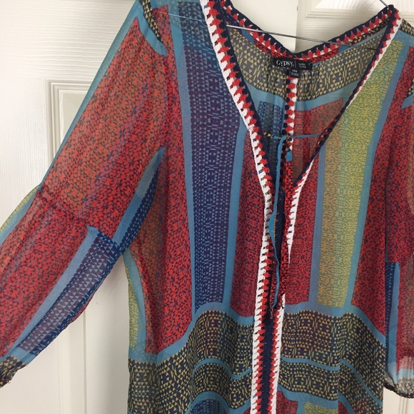 Gypsy 05 Silk Crochet Tunic - Picture 2 of 8